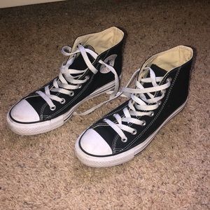 Converse black high tops